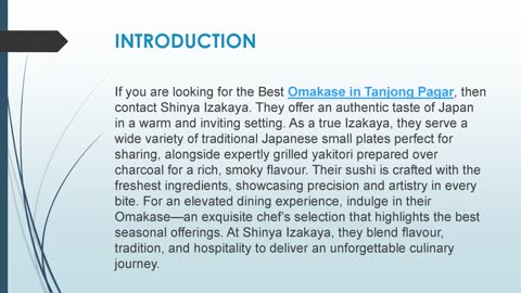 Best Omakase in Tanjong Pagar