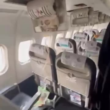 Passengers of Iranian plane after engine failure and emergency landing