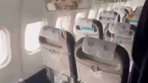 Passengers of Iranian plane after engine failure and emergency landing