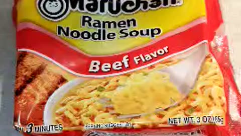 Eating Maruchan Ramen Noodle Beef Flavor, Dbn, MI, 5/1/25