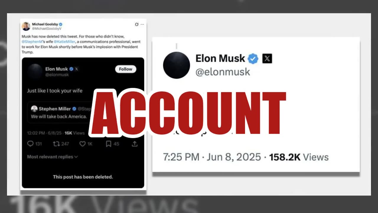 Fact Check: Elon Musk Did NOT Respond 'Just like I took your wife' to Stephen Miller On X