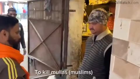 in Ghaziabad, handing out swords and and telling people they are 'to cut down Muslims.'