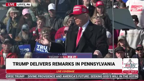 NOVEMBER 3 2024 President Trump Holds a Rally in Lititz, PA