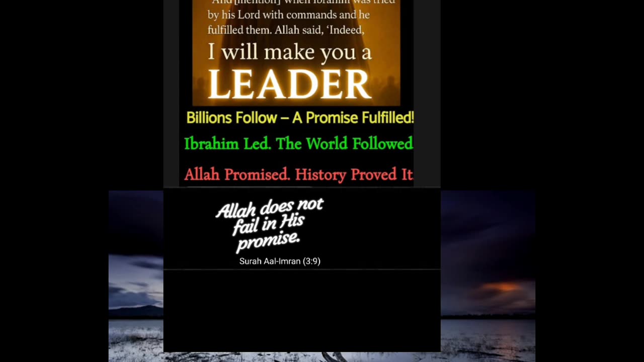 Prophet Ibrahim / Abraham leader for mankind