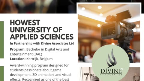 Master Game Design & Animation at Howest with Divine Associates Ltd