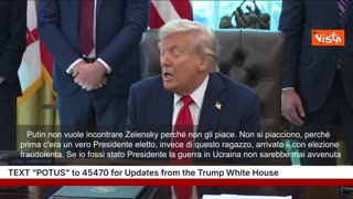 NOTIZIE DAL MONDO Trump:Putin non vuole incontrare Zelensky perché non gli piace.È lì senza elezione