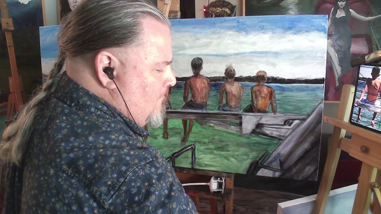 progress on new underdrawing/painting