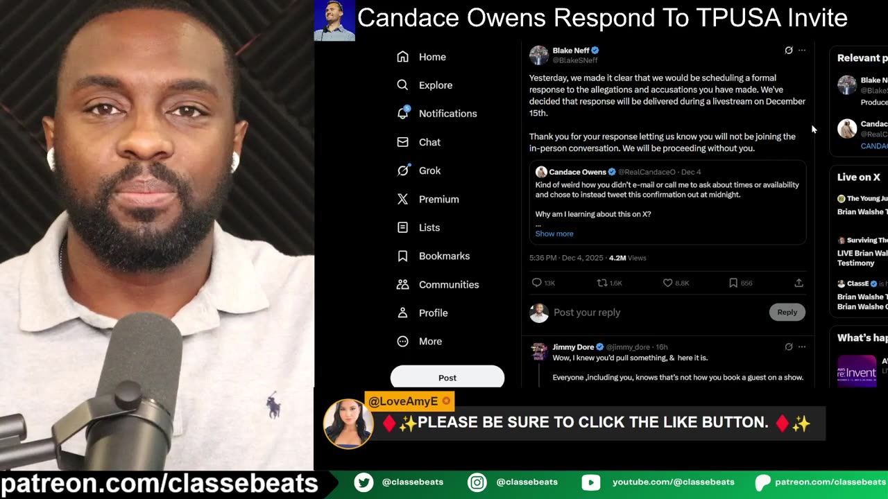 CHARLIE KIRK.. CANDACE NOT BACKING DOWN ON TPUSA
