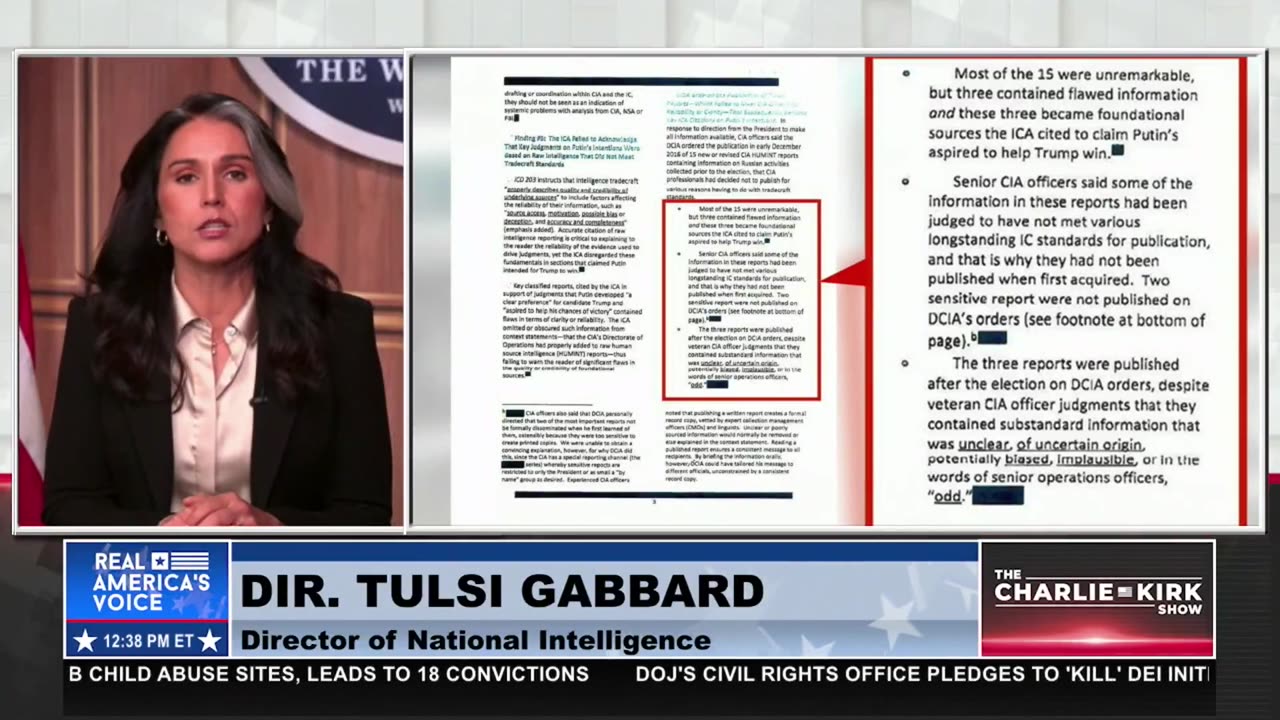GABBARD: OBAMA ORDERED A MANUFACTURED INTELLIGENCE ASSESSMENT