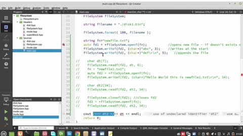 Student Work(Project) | COP 4634 Project 4 Part 1 - File Systems | Systems & Networks I | UWF
