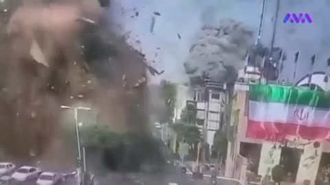 View "The moment bombing Tehran by Israel for the first time"