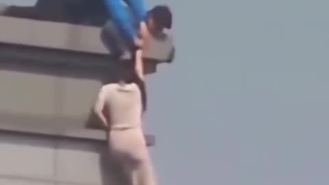 Right place. Right time. He stopped her from ending it all
