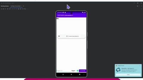 Student Work(Android)|CST2335 – Graphical Interface Programming Lab 4 –List View and Adapters output