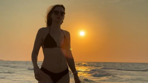 "Burning Dust Bikini Walk 🔥 | Desert Heat Vibes 2025 | Trending Summer Fashion"