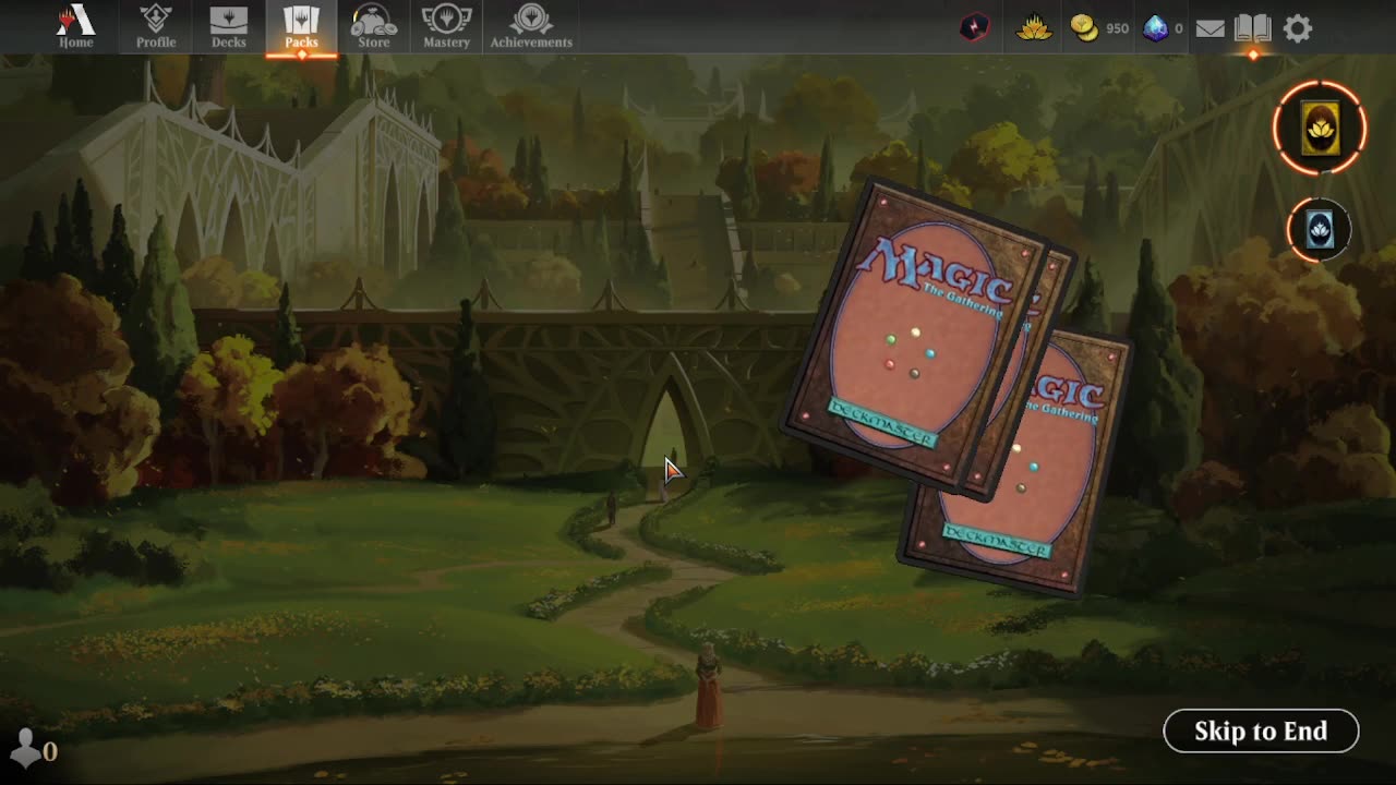 MTG Arena pack opening.