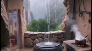 Amazing rainy environment.