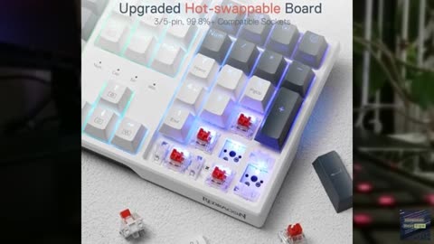 Redragon K668 RGB Gaming Keyboard, 108 Keys Wired Mechanical Keyboard w/Extra 4