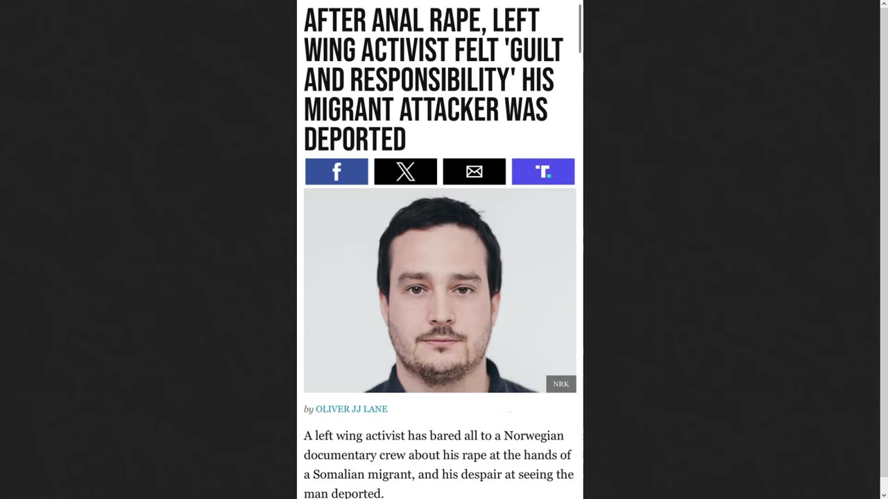 Norwegian Man R***d by Foreigner - Should White Tribalism Training be Mandatory?