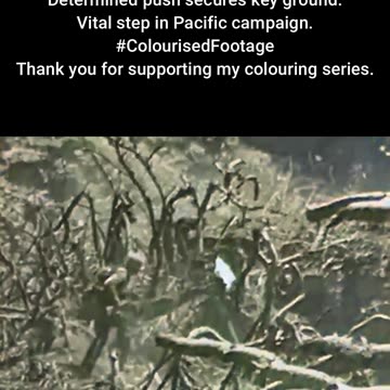 Iwo Jima 1945 US Marines Island Assault Pacific Front #WWIIColourised