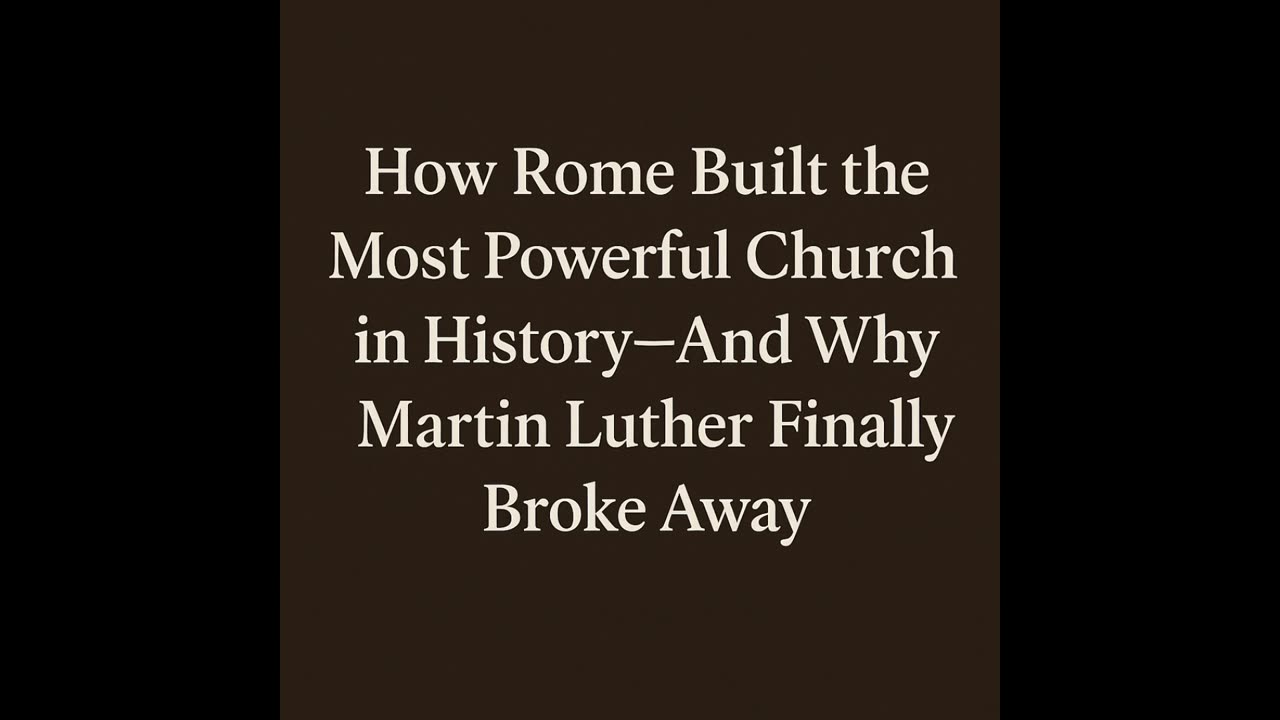 How Rome Built a Powerhouse Church — and Why Martin Luther Finally Broke Away