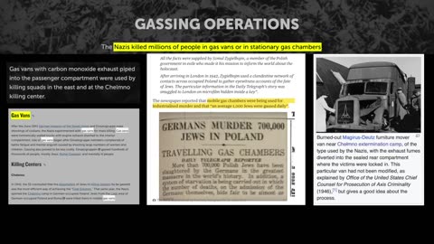 “Whence 6 million Jews gas chambers baby-killing sadists industrial scale murder (2/3)”