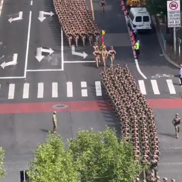 Even Leaving the Parade, Chinese Troops Keep Perfect Formation — Patriotic Songs Blare