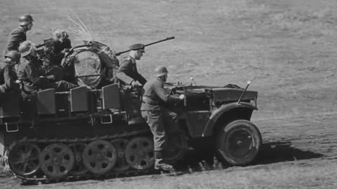 Mobile Flak gun crews training in the engagement of ground targets in 1943