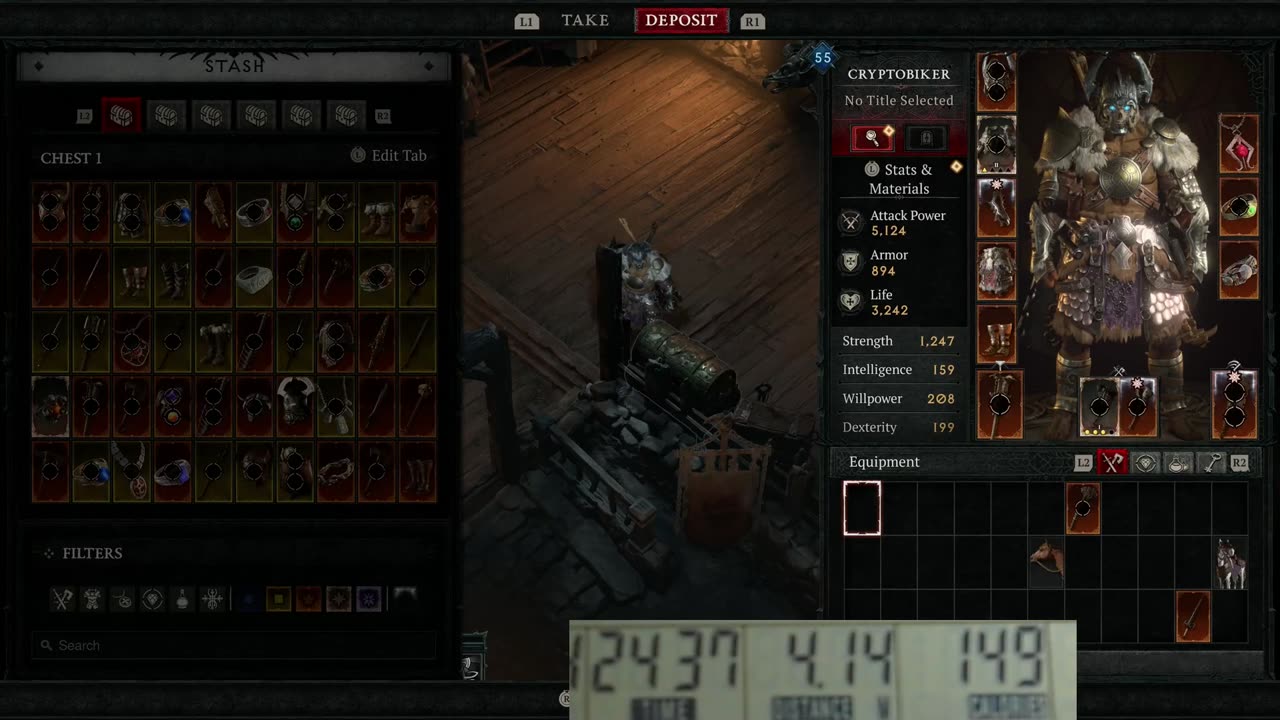 Playing Diablo 4 while riding exercise bike