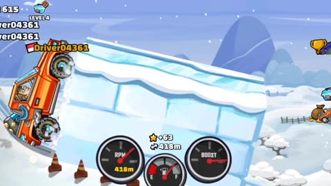 Hill climb snow track