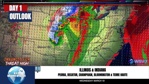 🌪️ Tornado Watch: EF2+ Risk IL/IN! Midafternoon Threat! #shorts #tornado #severeweather