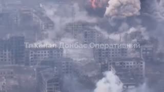 Russian Glide Bomb Smashes into Ruins of Highrise Apartment Complex