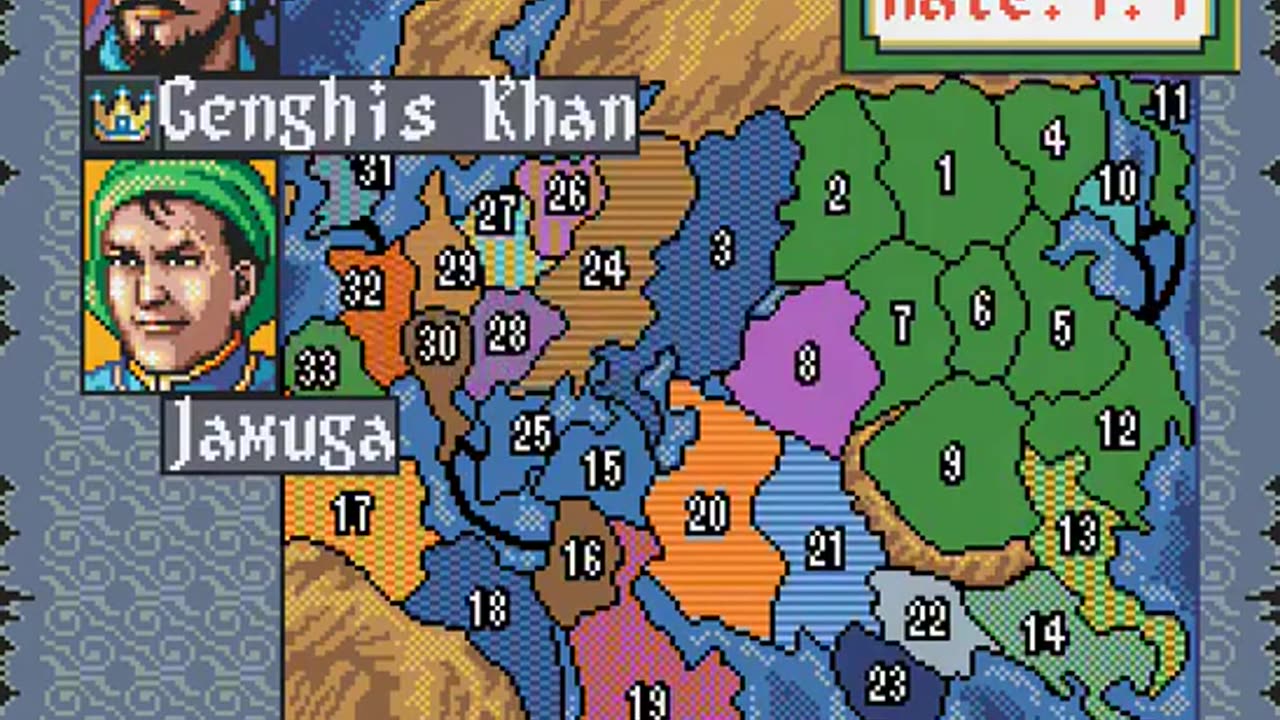 SNES-Longplay 545 Genghis Khan II - Clan of the Gray-Wolf