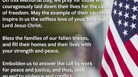 Memorial Day, we pray for those who courageously laid down their lives for freedom. #youtubeshorts