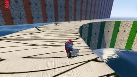 GTA V SPIDER-MAN 2 Epic New Stunt Race For Car Racing Challenge