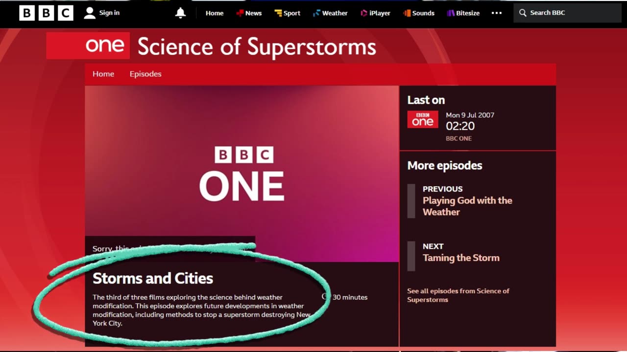 BBC ADMITS WEATHER MANIPULATION IS REAL! DOCUMENTARY DELETED!