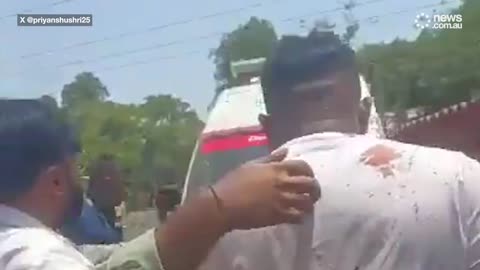 Sole survivor emerges from Air India crash wreckage near Ahmedabad - news.com.au (720p, h264)