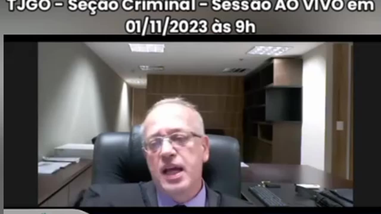 TJGO - Seção Criminal - Sessão AO VIVO em 01/11/2023 às 9h Desembargador Adriano Roberto Linhares Camargo.