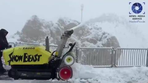 FYI - Snow during Middle of Summer in Germany is not normal