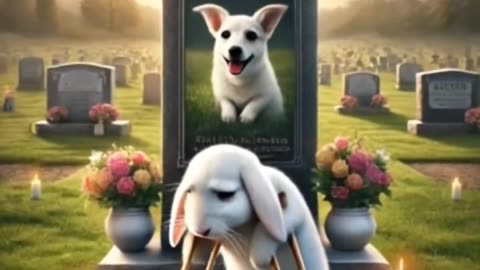 The rabbit_ saved and dog _doglover _rabbitrescue _cuteanimal _cartoon ai_shorts