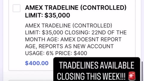 NEW TRADELINES AVAILABLE CLOSING THIS WEEK!!! 🚨 CLICK LINK IN DESCRIPTION TO ORDER 👇