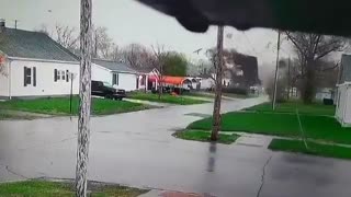 Tornado Rips Roofs Off the Top of Homes in Princeton, Indiana