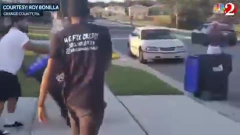 Florida man traps an alligator in a creative way using a dustbin
