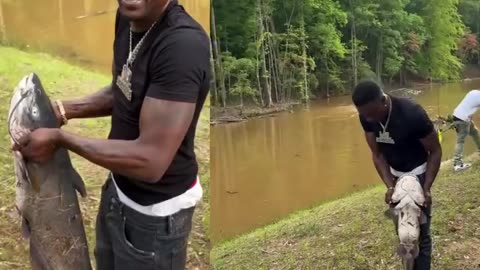 Boosie Catches a Fish Half His Size at His OWN Lake?! 🐟💪