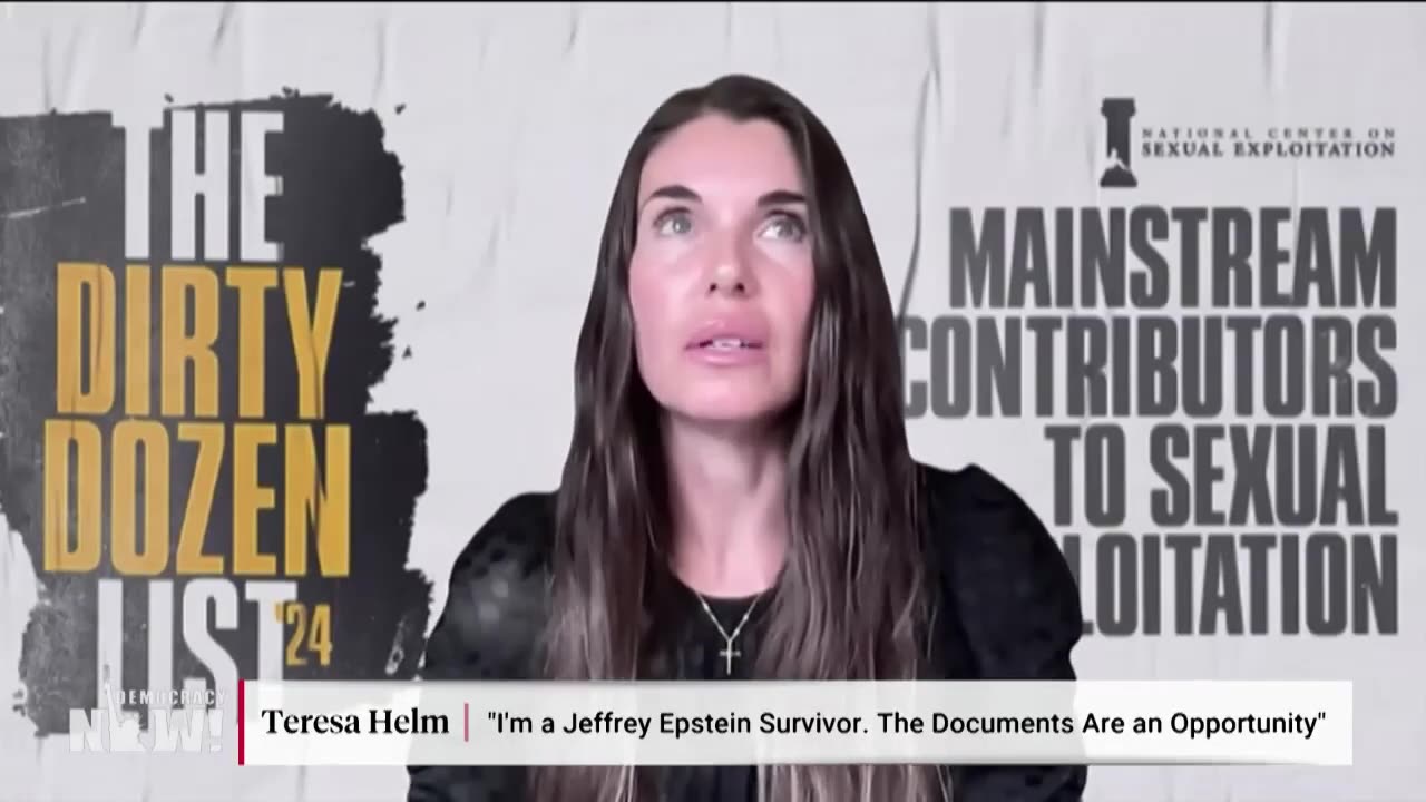 🔴 "I'm a Jeffrey Epstein Survivor. The Documents Are an Opportunity"