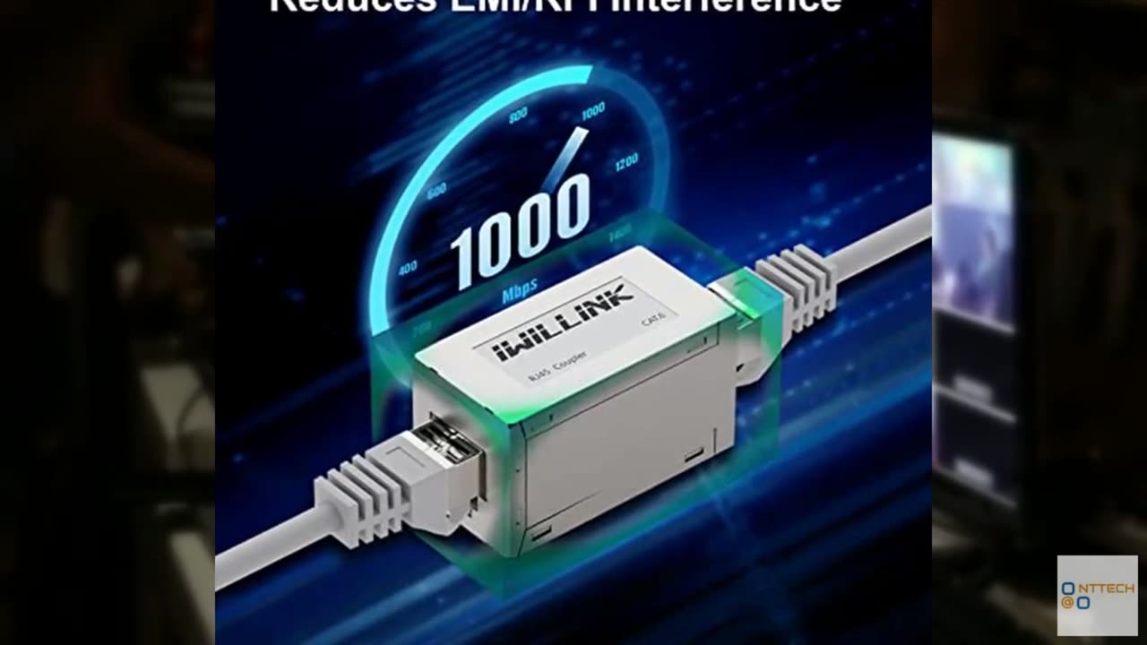 iwillink 2-Pack Shielded Cat6 RJ45 Inline Couplers, Female to Female Ethernet Co