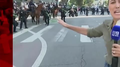 LA protests: Australian correspondent hit by 'rubber bullet'.