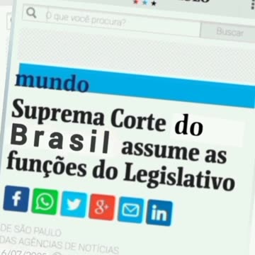 DITADURA: SUPREMA CÔRTE DO BRASIL ASSUME FUNÇÕES DO LEGISLATIVO. 2025/07/16