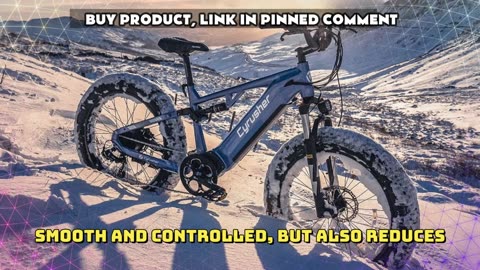 Cyrusher Rover Electric Bike 1400W Peak Motor 52V 15.6AH Battery 26" Fat Tire Snow Ebike