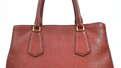 PRADA Dark Red Leather Handbag