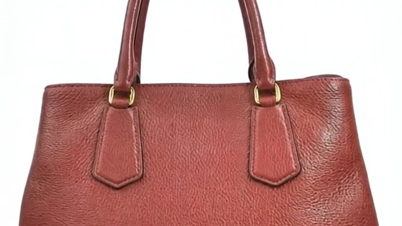 PRADA Dark Red Leather Handbag